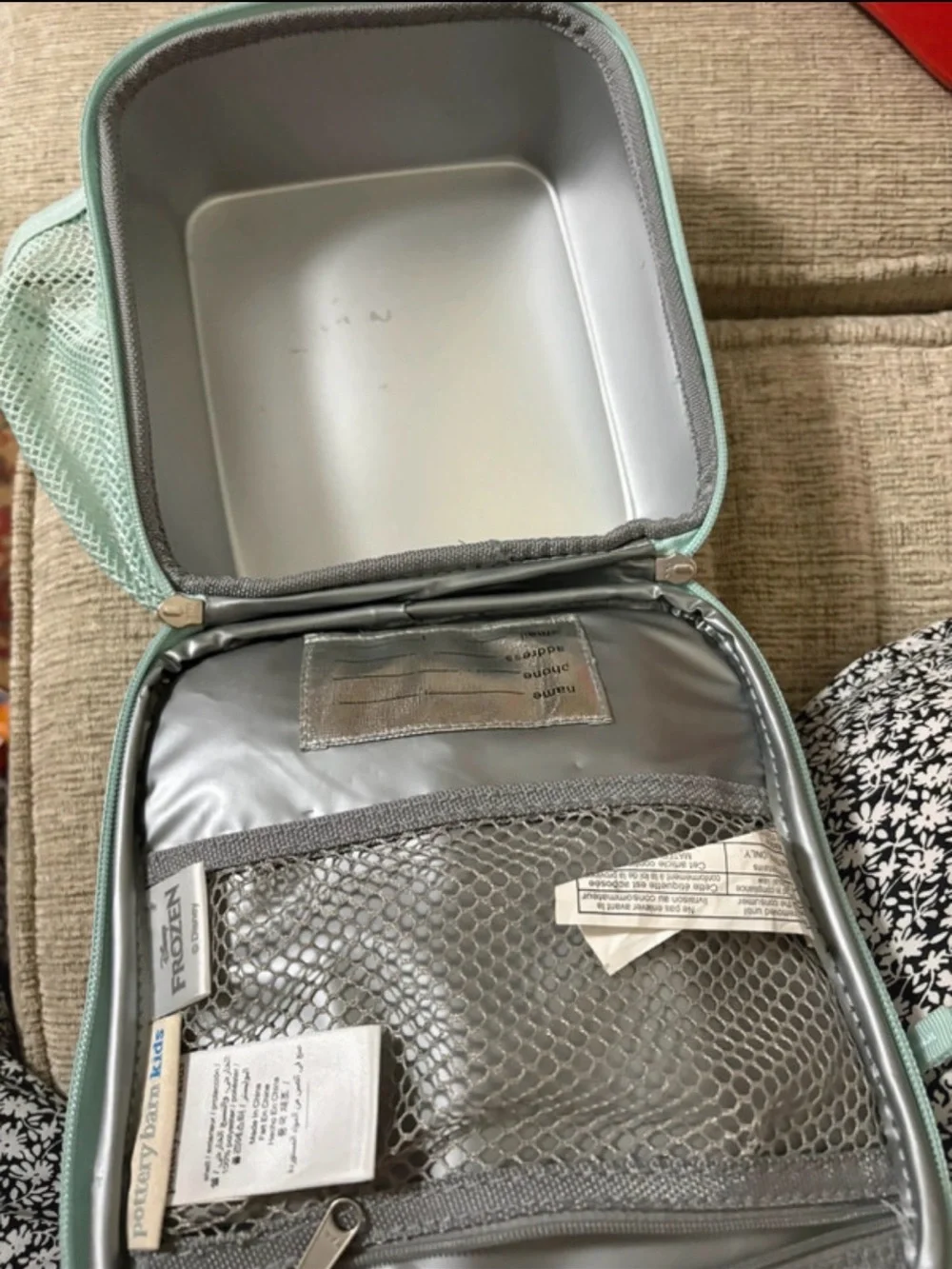 Pottery Barn Kids Mint Frozen Lunch Bag and Bottle Set